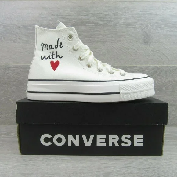 Converse Chuck Taylor All Star HI Lift Made with Love Womens Size 7 NEW - Picture 2 of 10